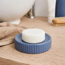 Dunelm Ceramic Ribbed Soap Dish