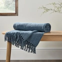 Dunelm Aris Cotton Weave 130cm X 180cm Throw