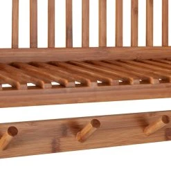 Dunelm Bamboo Wall Mounted Plate Storage With Hooks -Command Shop 30799775 alt03