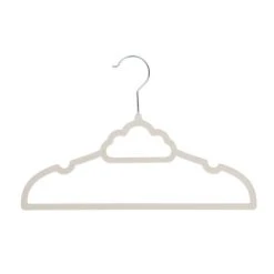 Dunelm Flocked Kids Cloud Shaped Hangers Set Of 25 -Command Shop 30801757 alt02