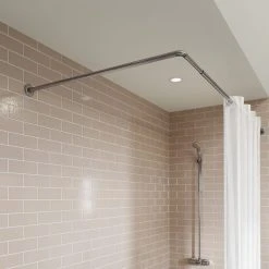 Croydex L-Shaped Extendable Shower Rail -Command Shop 30814781 alt04