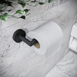 Croydex Epsom Flexi-FixTM Matt Black Toilet Roll Holder -Command Shop 30814807 alt04