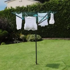 JVL 4 Arm Rotary Clothes Airer, 40m 9 JVL 4 Arm Rotary Clothes Airer, 40m -Command Shop 30824464 alt01