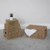 JVL Seagrass Set Of 4 Storage Baskets With Lids -Command Shop 30824540