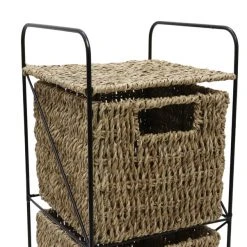JVL Seagrass 3 Drawer Storage Tower -Command Shop 30824544 alt02