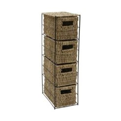 JVL Seagrass 4 Drawer Storage Tower -Command Shop 30824548 alt02