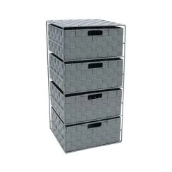 JVL Vichy 4 Drawer Wide Storage Tower -Command Shop 30824572 alt02
