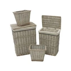 JVL Arianna Willow Set Of 4 Laundry Baskets & Bins -Command Shop 30824612 alt03