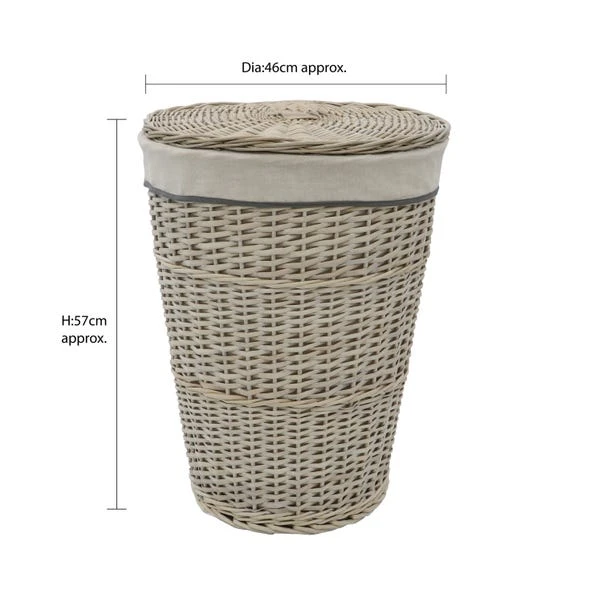 JVL Arianna Willow Round Laundry Basket 8 JVL Arianna Willow Round Laundry Basket - Image 6